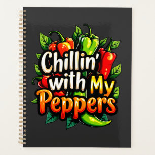 Chillin' with My Peppers - Kleurrijke Chili Graphi Planner
