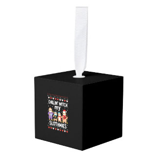 Chillin With My Slothmies Funny Sloth Ugly Christm Decoratie