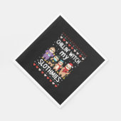 Chillin With My Slothmies Funny Sloth Ugly Christm Servet (Hoek)