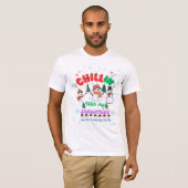 Chillin With My Snowmies -Cute Snowman Christmas T-shirt (Voorkant volledig)