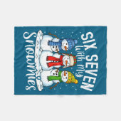 Chillin With My Snowmies Funny Snowman 67 Christma Fleece Deken (Voorkant (Horizontaal))