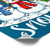 Chillin With My Snowmies Funny Snowman 67 Christma Poster (Hoek)