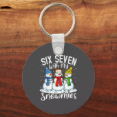 Chillin With My Snowmies Funny Snowman 67 Christma Sleutelhanger (Voorkant)