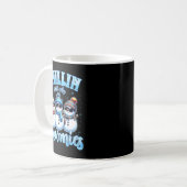 Chillin With My Snowmies Funny Snowman Christmas K Koffiemok (Voorkant links)