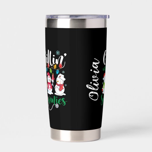 Chillin’ with My Snowmies Geïsoleerde Drinkbeker (Links)