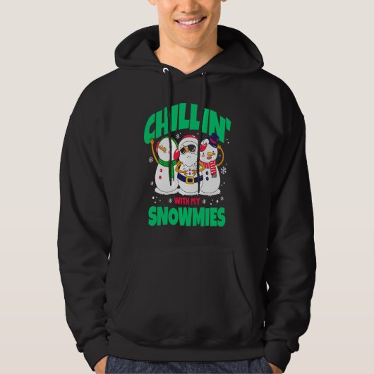Chillin with My Snowmies  Matching Family Hoodie (Voorkant)