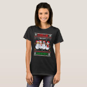 Chillin' With My Snowmies Snowman Christmas Ugly S T-shirt (Voorkant volledig)