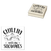 Chillin with my Snowmies Snowmen Rubberstempel (Gestempeld)