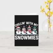 Chillin With My Snowmies Xmas Snowman Boys Girls M Kaart (Gele Bloem)