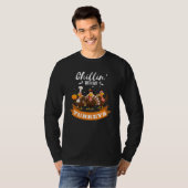 Chillin With My Turkeys Autumn Thanksgiving T-shirt (Voorkant volledig)