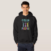 Chillin' with Mypeep Bunny Eggs Hunting Rabbit Eas Hoodie (Voorkant volledig)