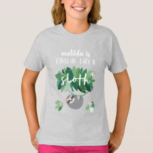Chilline als een sloze tropische florale t-shirt