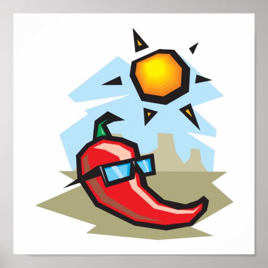 chilline chili pepper poster (Voorkant)