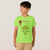 Chilline met mijn tacosaurus t-shirt (Voorkant volledig)
