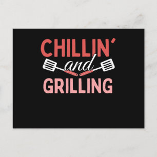 Chilling and grilling - Grill BBQ Briefkaart