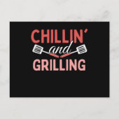 Chilling and grilling - Grill BBQ Briefkaart (Voorkant)