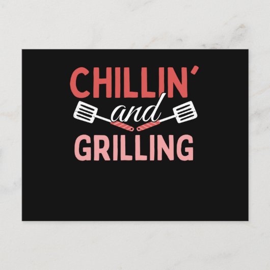 Chilling and grilling - Grill BBQ Briefkaart (Voorkant)