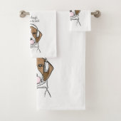 Chilling Beagle met Bubblegum Schattige Funny Dog Bad Handdoek (Insitu)