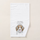 Chilling Beagle met Bubblegum Schattige Funny Dog Bad Handdoek (Handdoek)
