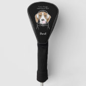 Chilling Beagle met Bubblegum Schattige Funny Dog Golfheadcover (Voorkant)