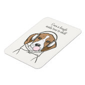 Chilling Beagle met Bubblegum Schattige Funny Dog Magneet (Linkerzijde)