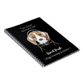 Chilling Beagle met Bubblegum Schattige Funny Dog Notitieboek (Rechterzijde)