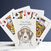 Chilling Beagle met Bubblegum Schattige Funny Dog Pokerkaarten