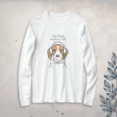Chilling Beagle met Bubblegum Schattige Funny Dog T-shirt