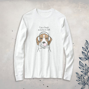 Chilling Beagle met Bubblegum Schattige Funny Dog T-shirt
