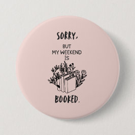 Chilling book-worm ronde button 7,6 cm