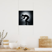 chilling contorted silhouette poster (Keuken)