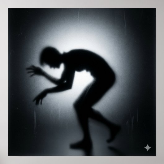 chilling contorted silhouette poster (Voorkant)