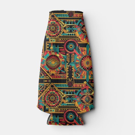 Chilling Cyaan "Aztec Dream" Foam Bottle Cooler (Voorkant)