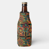 Chilling Cyaan "Aztec Dream" Foam Bottle Cooler (Fles Voorkant)