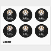 Chilling Dog Bubblegum Schattige Funny Beagle Beda Ronde Sticker (Vel)