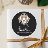 Chilling Dog Bubblegum Schattige Funny Beagle Beda Ronde Sticker