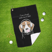 Chilling Dog met Bubblegum Grappige Beagle Golfhanddoek