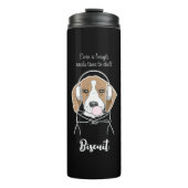 Chilling Dog met Bubblegum Grappige Beagle Thermosbeker (Voorkant)