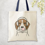 Chilling Dog met Bubblegum Grappige Beagle Tote Bag