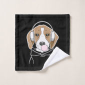 Chilling Dog met Bubblegum Schattige Funny Beagle Bad Handdoek (Wasdoekje)