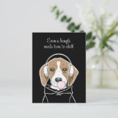 Chilling Dog met Bubblegum Schattige Funny Beagle Briefkaart (Staand voorkant)
