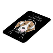 Chilling Dog met Bubblegum Schattige Funny Beagle Magneet (Linkerzijde)