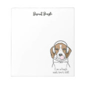 Chilling Dog met Bubblegum Schattige Funny Beagle Notitieblok (Voorkant)