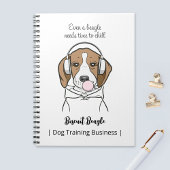 Chilling Dog met Bubblegum Schattige Funny Beagle Notitieboek