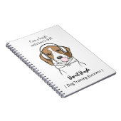 Chilling Dog met Bubblegum Schattige Funny Beagle Notitieboek (Rechterzijde)
