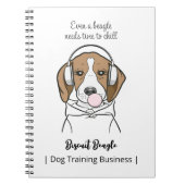 Chilling Dog met Bubblegum Schattige Funny Beagle Notitieboek (Voorkant)