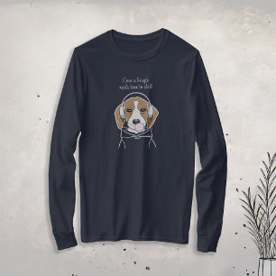 Chilling Dog met Bubblegum Schattige Funny Beagle T-shirt