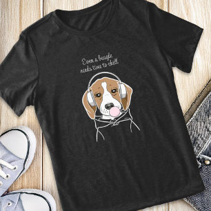 Chilling Dog met Bubblegum Schattige Funny Beagle Tri-Blend Shirt