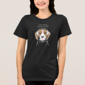 Chilling Dog met Bubblegum Schattige Funny Beagle Tri-Blend Shirt (Voorkant)