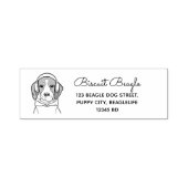 Chilling Dog Schattige Funny Beagle Retouradres Zelfinktende Stempel (Design)
